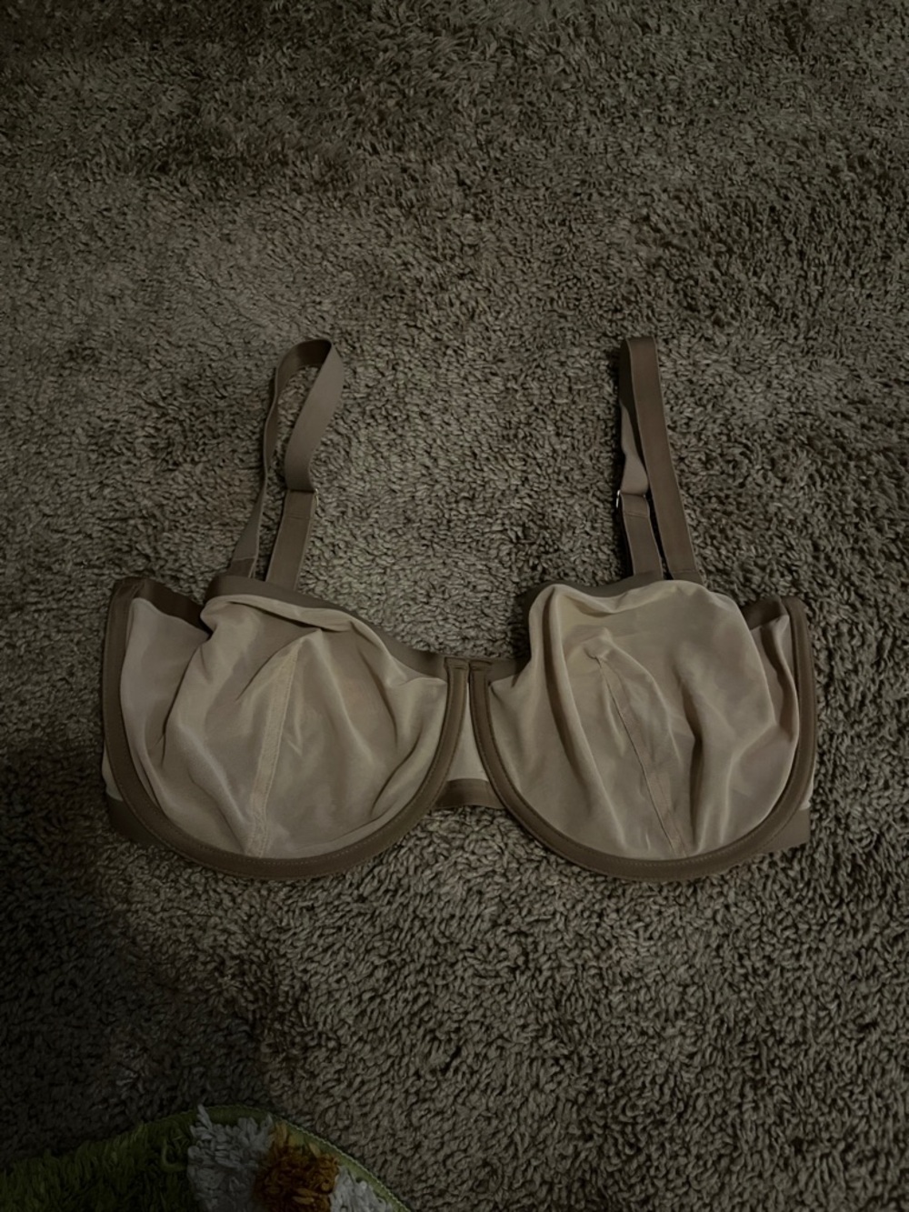 Cuup 34h mesh two tone nude bra balconette